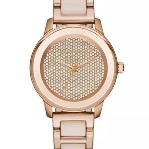 Michael Kors Rose Gold Kinley Blush Acetate Watch